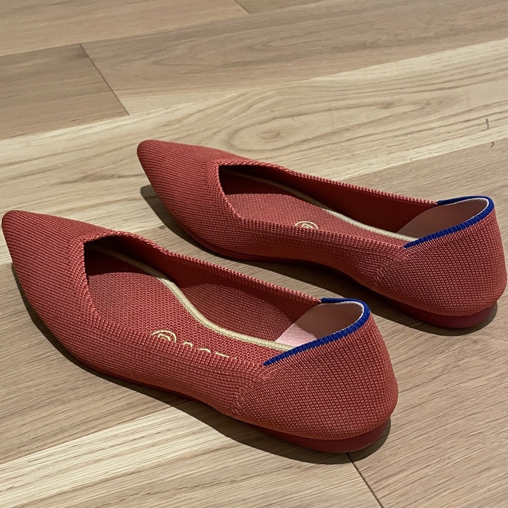 Pink Pointed Toe Flats 6.5